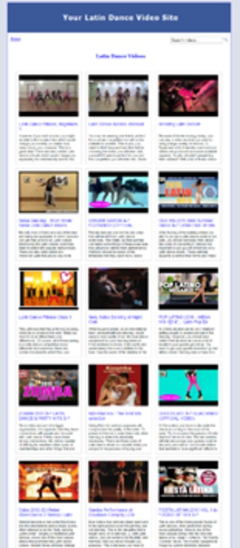 Product picture Latin Dance Video Site Builder